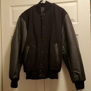 Men's Black Letterman's Jacket